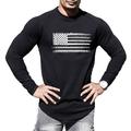 Giorno dei Veterani Maglietta per uomo Patriota Patriottico Veterano Grafica Bandiera Nazionale T-shirt Waffle T-shirt a maniche lunghe 3D Stampa Collo a giro Maglietta Designer Retro Vintage Casual