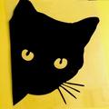 2 pezzi per auto gatto nero che sbircia adesivo divertente decalcomania in vinile car styling accessori decorativi decorazione esterna per auto