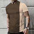 Per uomo Grafico Blocco di colori Maglietta Manica Corta maglietta Stampa 3D Girocollo Camicia Vintage Moda Designer All'aperto Casuale Quotidiano 1 2 3 Primavera Estate Abbigliamento S M L XL 2XL
