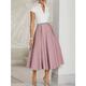 Abito Midi da Donna Abito da Cocktail Abito Corsetto Abito Midi Bianco Maniche Corte Colori Bloccati Arricciato Primavera Estate V Collo 2023 S M L XL XXL 3XL
