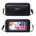 rfid donna touch screen borsa per telefono borsa multifunzione porta carte tasca per telefono piccola tracolla per donna