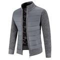 Per uomo Cardigan Maglione Maglione con zip Giacca maglione Maglione in pile A coste Maglia Colletto alla coreana Abbigliamento Inverno Grigio scuro Nero S M L