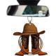 Accessori per Specchietto Retrovisore - Stivali da Cowboy Cappello da Cowboy e Portachiavi a Forma di Sella per Decorazione Auto