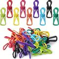 Clip per chip da 10 pezzi/pacco, 2 pollici, colori assortiti, clip utili rivestite in PVC, clip per sacchetti, clip per confezioni di alimenti, clip per alimenti, clip per sacchetti per alimenti, clip per sacchetti di patatine (colore casuale)