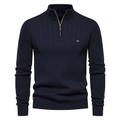 Per uomo Pullover Maglione Maglione con zip Maglione polo pullover A coste Maglia Standard Lavorato a maglia Liscio Colletto alla coreana Contemporaneo moderno Ufficio Da tutti i giorni Abbigliamento