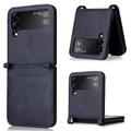 telefono Custodia Per Samsung Galaxy Z Flip 5 Z Flip 4 Z Flip 3 Copertura Posteriore Portatile Sottile Resistenza Caduta Quattro Angoli Retrò PC Pelle PU