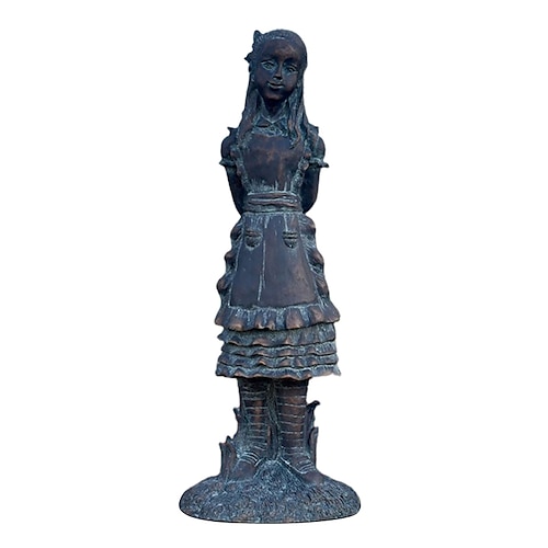 resina ornamento paese delle meraviglie statua da giardino/patio alice figurine play set statua coniglietto decorazione da giardino paese delle meraviglie