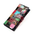 portafoglio patchwork da donna in vera pelle, porta carte multiplo di grande capacità, pochette lunga vintage con tasca con cerniera, disponibile in 4 stili unici