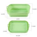 Confezione da 2 pentole in silicone per friggitrice ad aria, silicone antiaderente per friggitrice per alimenti, resistente al calore, facile da pulire, rivestimento in pergamena infiammabile sostitutivo riutilizzabile, adatto per friggitrice,...