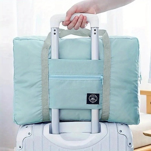 Borsa da viaggio Weekender Bag con scomparto per scarpe borsa da palestra con separazione umido-asciutto per donne e uomini borsa da viaggio multifunzionale pieghevole leggera borsa a mano a grande