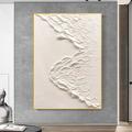 Onde Bianche Pittura Astratta Arte Bianca Con Texture 3d Arte Da Parete Bianca Con Texture Arredamento Minimalista Per La Casa Cornice Allungata Pronta Da Appendere
