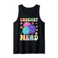 Crochet Nerd Groovy Crochet Knitting Yarn Lover Tank Top