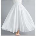 Per donna Altalena a dondolo Gonna lunga Elegante Estate Maxi Gonne Tinta unita A pieghe Casual / quotidiano Nero Bianco Giallo Rosso Primavera Autunno Cotone Cotone e lino