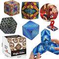 varietà mutevole cubo magico magnetico anti-stress 3d ufficio mano flip puzzle antistress autismo collezione bambini fidget giocattoli