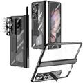 telefono Custodia Per Samsung Galaxy Piegatura a Z 7 Z Fold 5 Z Fold 4 Z Fold 3 Custodia Integrale con Proteggi Schermo Protezione Completa Protezione Lente Fotocamera Trasparente Vetro Temperato PC