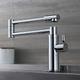 Rubinetto cucina pieghevole solo acqua fredda, rubinetteria cucina girevole in ottone cromato monocomando monoforo rubinetto lavello cucina