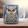 Tazze con gufo 3D, divertenti tazze con animali 3D, tazze multiuso dal design creativo per lo spazio, tazza da caffè per gli amanti degli animali, graziose tazze da caffè in ceramica, fantastici