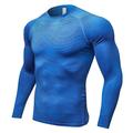 Per uomo T-shirt Compressione T-shirt da corsa Manica lunga Maglietta Sportivo Elastene Asciugatura rapida Traspirabilità Leggero Elastico Fitness Allenamento in palestra Corsa abbigliamento sportivo