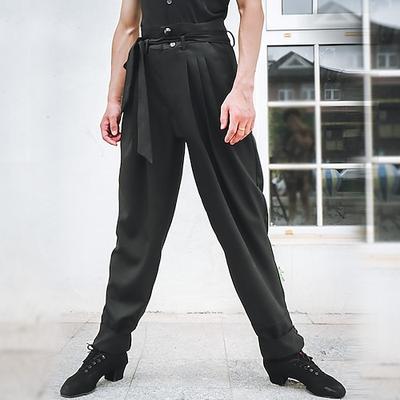 Balli latino-americani Pantaloni Tinta unita Per uomo Prestazioni Da tutti i giorni Alto Poliestere