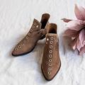 Per donna Stivaletti Stivali da motociclista Stivali da cowboy Taglie forti Esterno Giornaliero Stivaletti Stivaletti Borchie Bottoni Tacco grosso Elegante Vintage Di tendenza Similpelle Mocassino