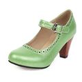 Per donna Tacchi Décolleté Brogue Taglie Forti Feste Quotidiano Ritaglio Lacci Tacco a Spillo Basso Punta Tonda Elegante Vintage Moda Finta Pelle Nero Verde Cachi