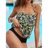 set di costumi da bagno tankini con stampa floreale