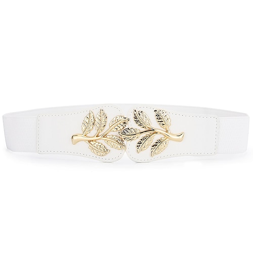 Per donna Cintura larga Cintura corsetto Tela Fibbia in metallo Geometrica Cord Wowen Formale Lavoro Quotidiano Nero Bianco Rosso Blu marino