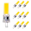 10 pz g4 6 w 600 lm cob led bi-pin lampadina dimmerabile per armadio luce plafoniere camper barche illuminazione esterna 60 w alogena equivalente bianco caldo bianco freddo 110 ~ 120 v