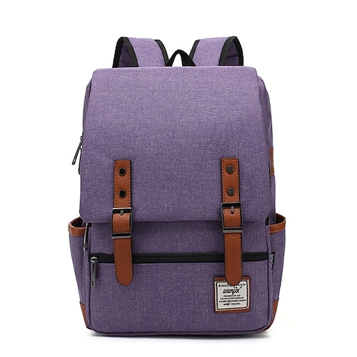 zaino per laptop vintage da 16 pollici borse di tela da donna zaini da viaggio per il tempo libero da uomo zaini da scuola retrò borsa casual per adolescenti, regalo di ritorno a scuola