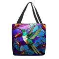 Per donna Sacca Borsa a tracolla Borsa in tela Poliestere Shopping Giornaliero Per eventi Stampa Massima capacità Ripiegabile Leggero Uccello Blu Viola Verde