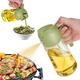 Spruzzatore e dispenser per olio in vetro 2 in 1 da 16 once per cucina Spruzzatore per olio in bottiglia di olio d'oliva da 470 ml per cucinare, cucina, insalata, barbecue
