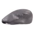 Per uomo Cappello basco Nero Rosso Similpelle Streetwear Moda La moda degli anni '20 Esterno Giornaliero Per uscire Liscio Caldo