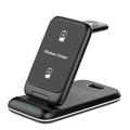 Supporto per caricabatterie wireless veloce pieghevole 3 in 1 da 15 W per iPhone 14 13 12 Pro Max Apple Watch Airpods Pro Stazione di ricarica wireless
