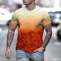 Per uomo Pop art 3D Birra Camicia maglietta Manica corta maglietta Rotonda Camicia Essenziale Per uscire Fine settimana Grigio scuro A B Abbigliamento Plus Size S M L XL 2XL 3XL 4XL