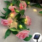 luci della stringa del fiore solare decorazione della festa nuziale luci della stringa 2m 20 led luci esterne impermeabili ghirlanda giardino balcone patio vacanza festa di natale sfondo della parete