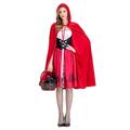 cappuccetto rosso vestito del capo cosplay costume mantello di travestimento delle donne degli adulti femminile vacanza vestito di natale halloween carnevale facile costumi di halloween mardi gras