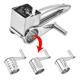 1/2/3/4 tamburi lame grattugia rotativa per formaggio affettatrice per formaggio in acciaio inox trituratore per formaggio burro dado taglierina rotazione manuale multifunzionale macinino per