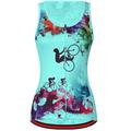 Per donna Gilet da ciclismo Maglia da ciclismo Giallo Rosa Blu Arcobaleno Bicicletta Resistente ai raggi UV Asciugatura rapida Strisce riflettenti Elastene Gli sport Arcobaleno Divertente LGBT
