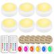 luci a disco a led con telecomando illuminazione wireless sotto l'armadio luci alimentate a batteria luci a bastone luci che cambiano colore con dimmer e timer luce dell'armadio a batteria aa