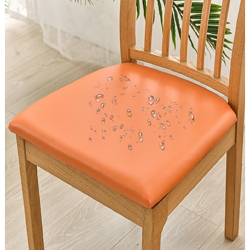 Fodera per sedia da cucina elasticizzata bianca nera grigia fodera per sedile fodera in pelle pu elastico per cenare festa in hotel matrimonio morbido lavabile