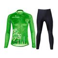 Per donna Manica lunga Maglia con pantaloni da ciclismo Gonna da ciclismo Estate Licra Poliestere Verde Nero Viola Divertente Bicicletta Completo tuta Pad 3D Traspirante Resistente ai raggi UV