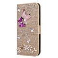 telefono Custodia Per Samsung Galaxy S24 S23 S22 S21 S20 Ultra Plus FE A72 A32 A52 S10 S9 S8 S7 Plus Edge Custodia Portafoglio con Supporto Flip Strass Cuore Glitterato Resistente Pelle PU