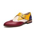 Per uomo Oxford Retrò Scarpe formali Footing Informale Giornaliero Di pelle Comodo Stivaletti / tronchetti Mocassino Rosso Blu Marrone Primavera Autunno