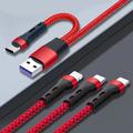 MOMAX Certificato Apple MFi Cavo di ricarica multiplo Da USB A a Tipo C/Micro/IP 3 A Ricarica veloce Nylon intrecciato Duraturo 3 in 1 Per Macbook iPad Samsung Appendini per cellulare