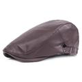 Per uomo Cappello basco Nero Rosso Similpelle Streetwear Moda La moda degli anni '20 Esterno Giornaliero Per uscire Liscio Caldo