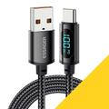 Cavo USB C 100W Prolunga USB 5 A Cavo di ricarica Nylon intrecciato Display a LED Per Samsung Appendini per cellulare