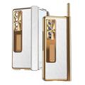 telefono Custodia Per Samsung Galaxy Piegatura a Z 7 Z Fold 5 Z Fold 4 Z Fold 3 Custodia Integrale con Proteggi Schermo Cavalletto con S Pen Trasparente PC Metallo