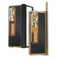telefono Custodia Per Samsung Galaxy Piegatura a Z 7 Z Fold 5 Z Fold 4 Z Fold 3 Custodia Integrale con Proteggi Schermo Cavalletto con S Pen Trasparente PC Metallo