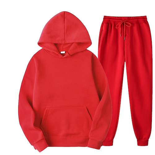 Damen Basic Hoodie Sweatshirt Kapuze Trainingsanzug Hosen-Sets Jogginghose Trainingshose Jogginghose Jogger Langarm Mit Kapuze Feste Farbe Kordelzug Valentinstag Sports Outdoor Casual Schwarz Gelb
