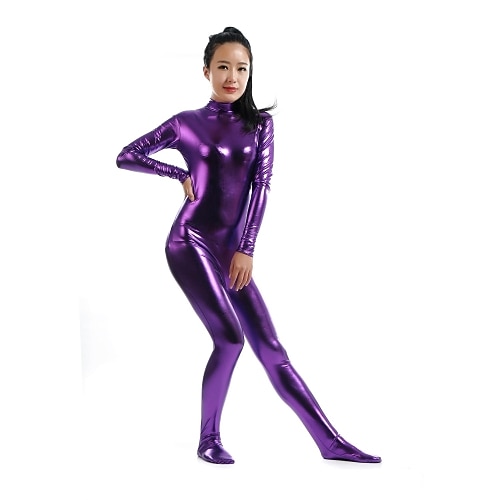 Zentai-Anzüge Cosplay Kostüm Catsuit Karnevalskostüm Ganzkörperanzug Herren Damen Sex Sexy Kostüm Einfarbig Elasthan Latex Kostüm für Halloween Erwachsene Image